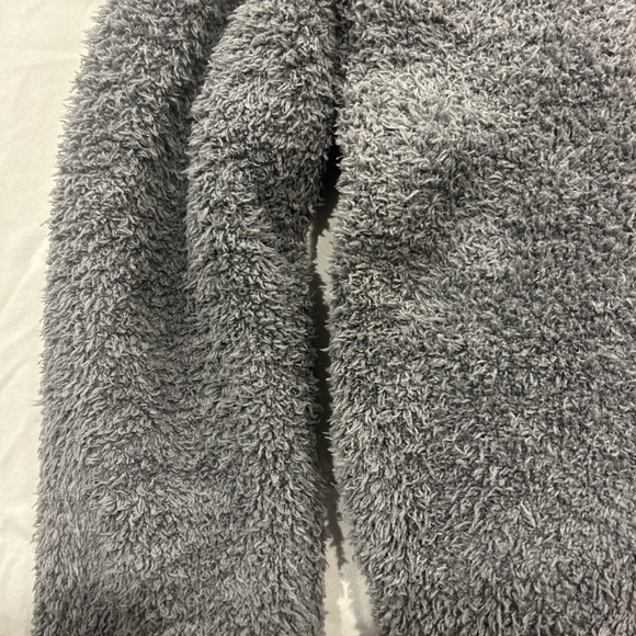 Barefoot Dreams CozyChic Relaxed Open Front Cardigan Dark Gray Pockets Worn Once - Picture 11 of 12